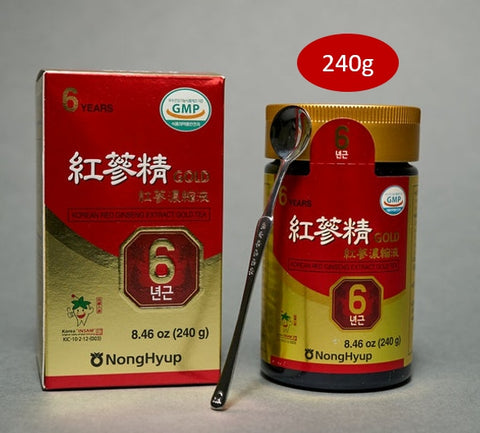 Nonghyup 100% Korean Red Ginseng Extract Gold Concentrated Extract 8.5oz (Ginsenoside 6mg/g) | 강원인삼농협 홍삼정 240g